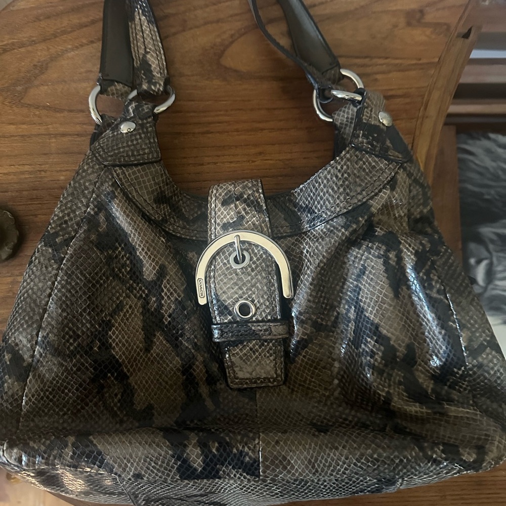 Coach snakeskin handbag